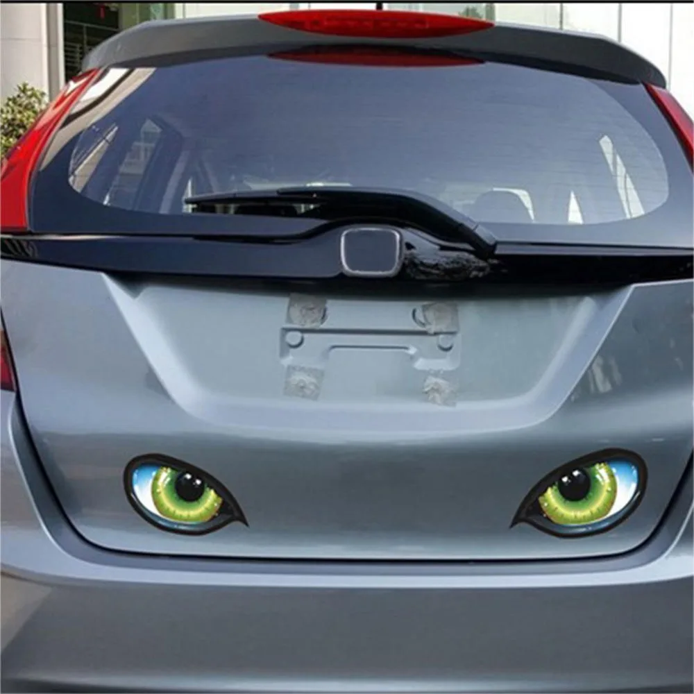 2 шт 3D стерео Светоотражающая наклейка "Кошачьи Глаза" для автомобиля, авто боковое крыло, наклейка на глаза s, креативное зеркало заднего вида Deca#269128