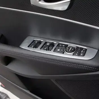 

For KIA Sorento 2016 For Left-Hand Driving Auto Accessories Interior Window Switch Controller Button Cover Frame Trims 4pcs/set
