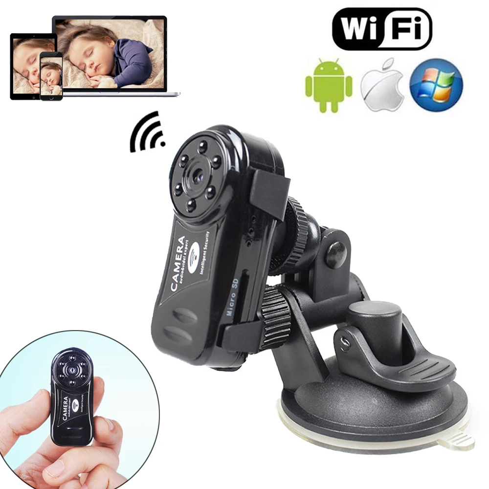 Мини WiFi камера 480P IOS Android планшетный ПК Микро видеокамера DVR P2P Беспроводная