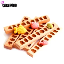 CAKEHOUD деревянная мультяшная цельная деревянная форма для макаронных изделий, инструмент для выпечки, формы для пирожных из фасоли мунг, тыквы, пирога, сыра, печенья, посуда