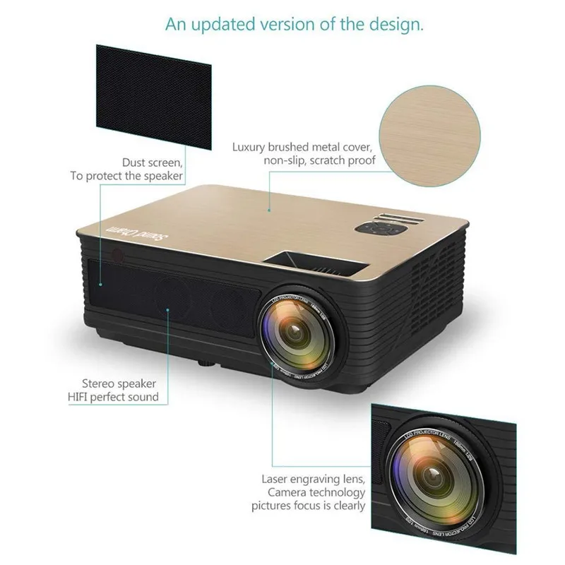 Звуковой Шарм 5500 люмен Full HD светодиодный проектор 1080P видеопроектор HDMI USB видео