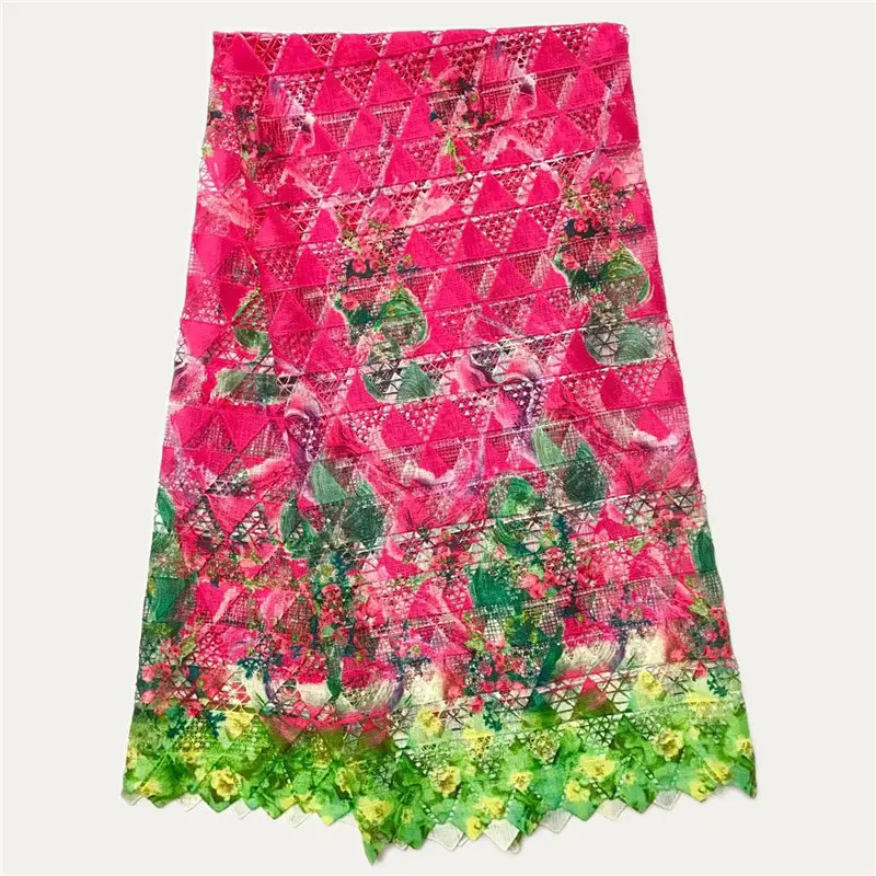 

Free shipping! New Multi Color Milk Silk Guipure Cord Lace Wholesale African Water Soluble Lace Fabric 5Yards/Lot WS1374