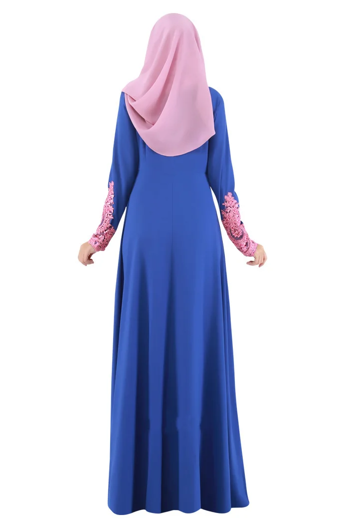 Лидер продаж, новое мусульманское исламское платье Абая одежда модная футболка контрастных цветов исламское платье национальные особенности одежды абайя