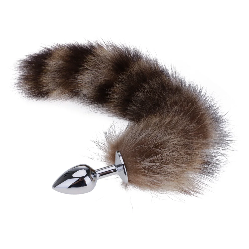 

Sexy Costomes Metal Plug With 35cm Length Fox Tail Suitable For Cosplay