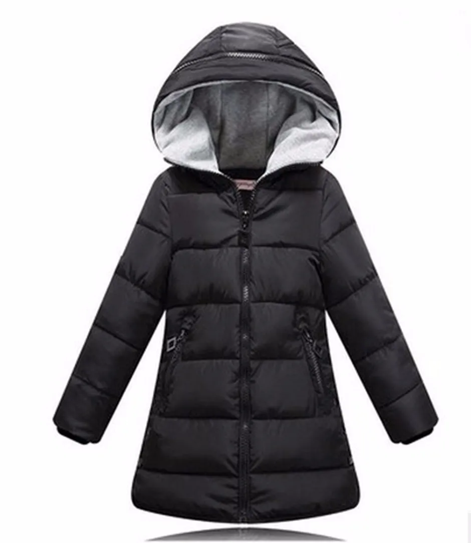 Пальто для девочек, детская верхняя одежда, плотные Модные Повседневные детские куртки для девочек, теплая зимняя куртка с капюшоном