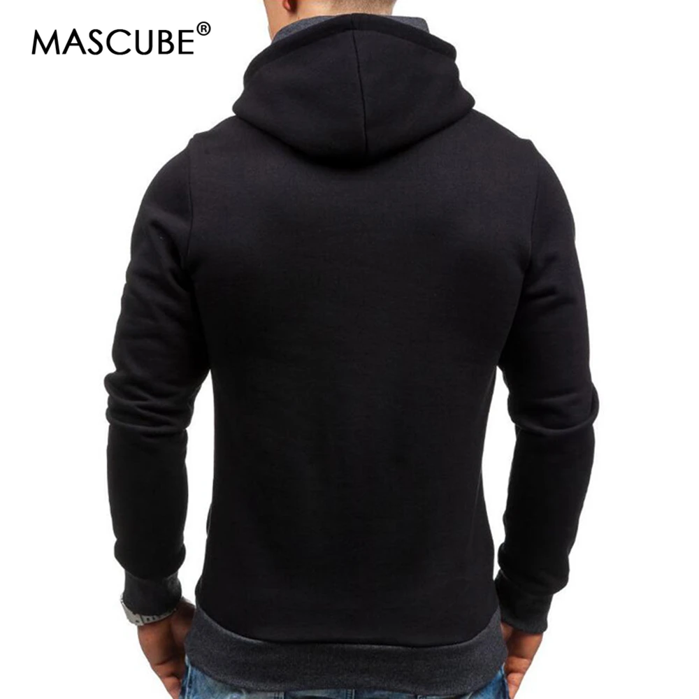 Discount MASCUBE 2019 Fashion Men Sets Sudaderas Hombre Hip Hop Mens Brand Solid Hooded Zipper Hoodie Cardigan Sweatshirt Slim Fit