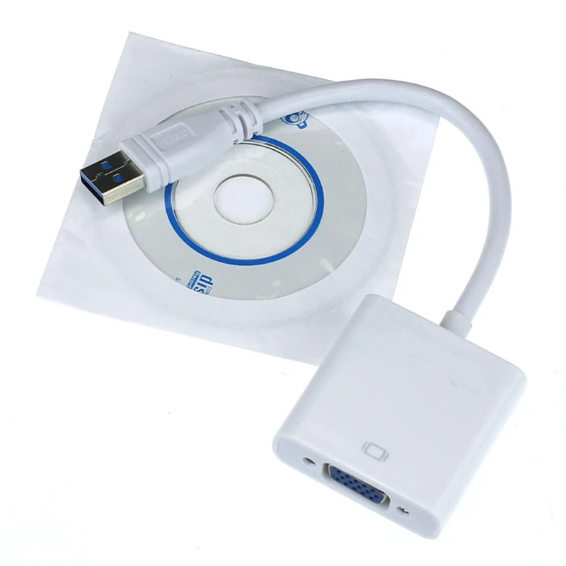 

1PC USB 3.0 to VGA Video Display External Cable Adapter for Win 7 8 Futural Digital jiu19