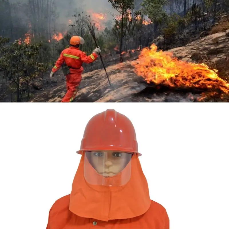 Спасательный шлем пожарный шлем Защитная шапка с очками Кепка F