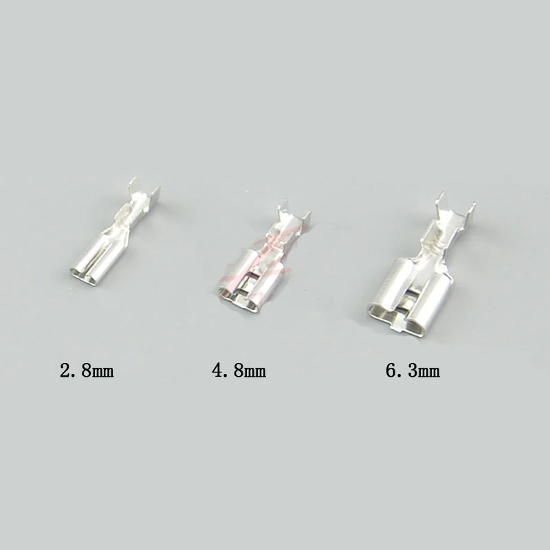 100 pcs 2.8mm Silver Terminal Crimp with case Female Spade Quick Connector Terminal for Chain cable Wires Arcade Jamma Harness