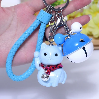 

Cartoon Kitty Fortune Cat Elephant Animal Keychain Crystal Glass Trinket Metal Key Chains Car Bag Pendent Charm D99