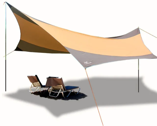 Us 129 0 Grntamn 5 8 Person 550 560cm Rain Proof Beach Fishing Awning Canopy Tarp Outdoor Sunshade Park Camping Pergola Tent In Sun Shelter