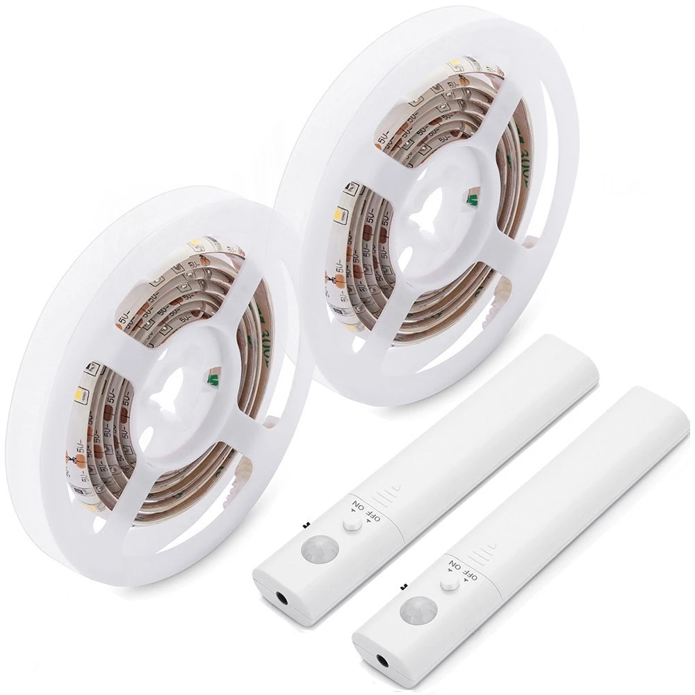 

Wrumava Wireless PIR Motion Sensor LED Strip IP65 waterproof Closet Cabinet Bedroom Sensor Night light For Wardrobe Stairs