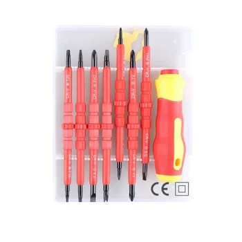 

8 in 1 Screwdriver Set Slotted Phillips Torx Plum Insulated Screwdriver For Electricians 500V Screw Driver Set Bits Hand Tools