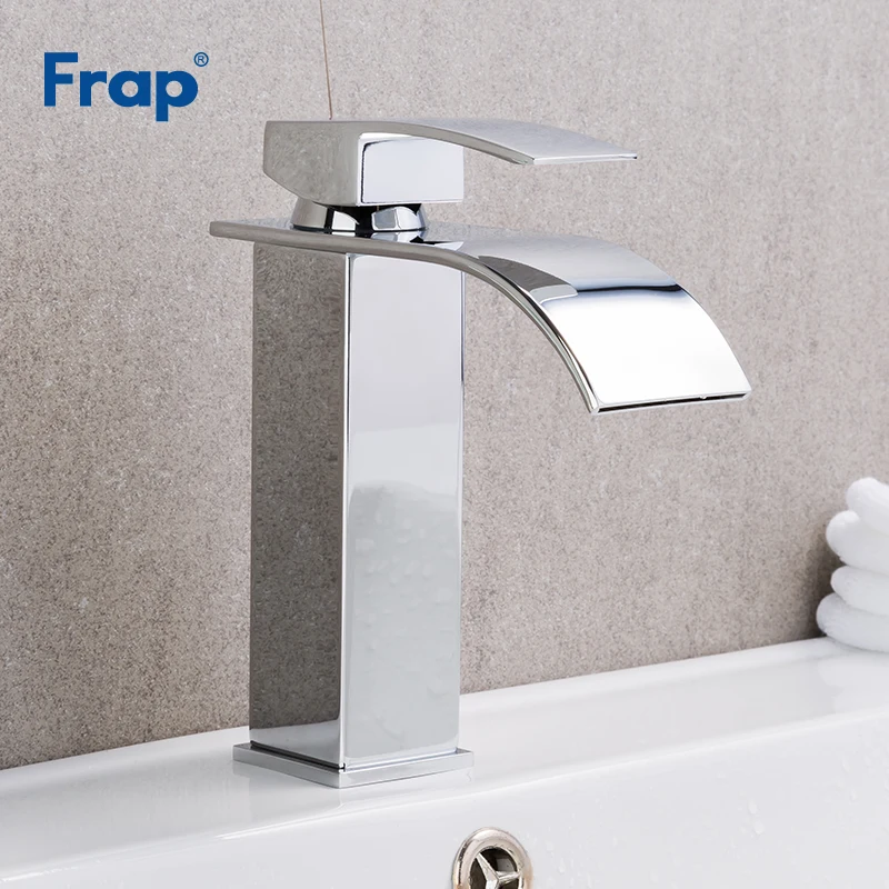 Frap الكروم حوض صنبور سطح جبل الشلال الحمام صنبور الغرور أحواض من الزجاج صنبور حوض خلاط المياه الباردة والساخنة الحنفية Y10148