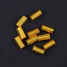 100 шт. 15x8 мм серебро/Золотой Dreadlock бусы Весна Форма Регулируемый Волосы Заплетены манжеты клип алюминиевый сплав трубка блокировки инструмент для укладки