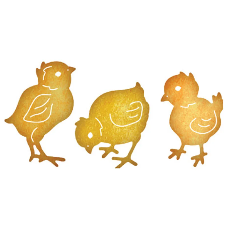 

HamyHo Easter Frame 3pcs Chick Metal Steel Cutting Dies Stencil for Making diy Paper Photo Cards Scrapbooking Embossing dies