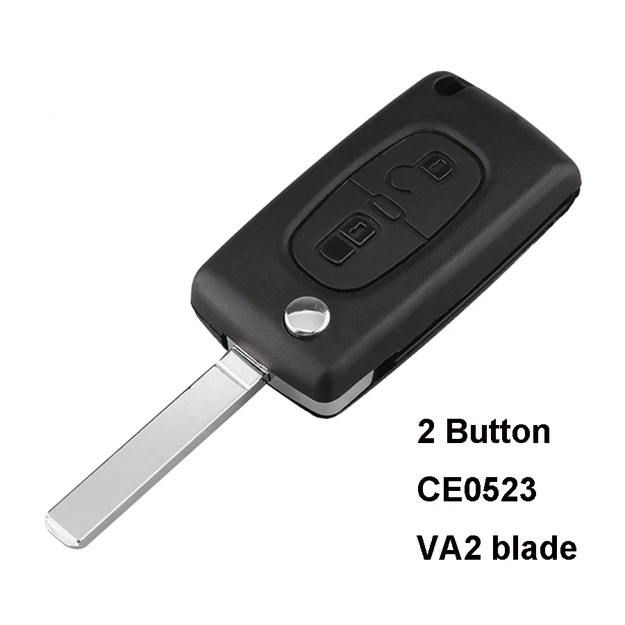 2 кнопки флип-чехол для ключей чехол дистанционного брелока Citroen C2 C4 CE0523