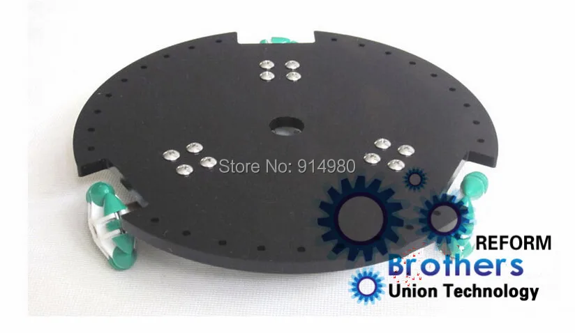 

New boutique three omnidirectional wheel-drive version of soccer robot trolley caster wheels toy cars 50MM 12V DC Gear Motor