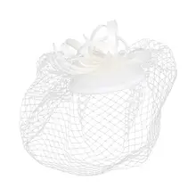 1 шт. винтажная Маленькая шляпка с перьями и сеткой шпильки для званого ужина, выпускного вечера, свадебной фотосъемки, танцевальные Вечерние