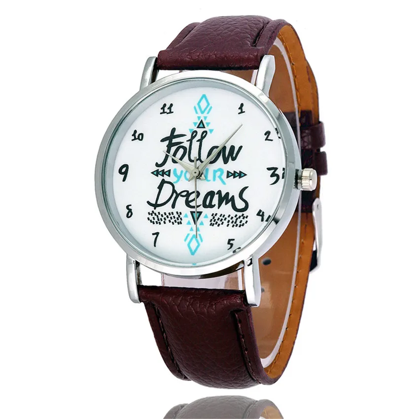 Женское платье часы розовое золото бренд Мода дамы наручные кварцевые часы в творческом стиле дешевые роскошные часы B011 - Цвет: Коричневый