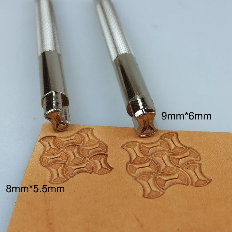 Передовая сталь геометрический узор границы ручной работы уникальный дизайн кожа рабочие инструменты резьба удары штамп ремесло