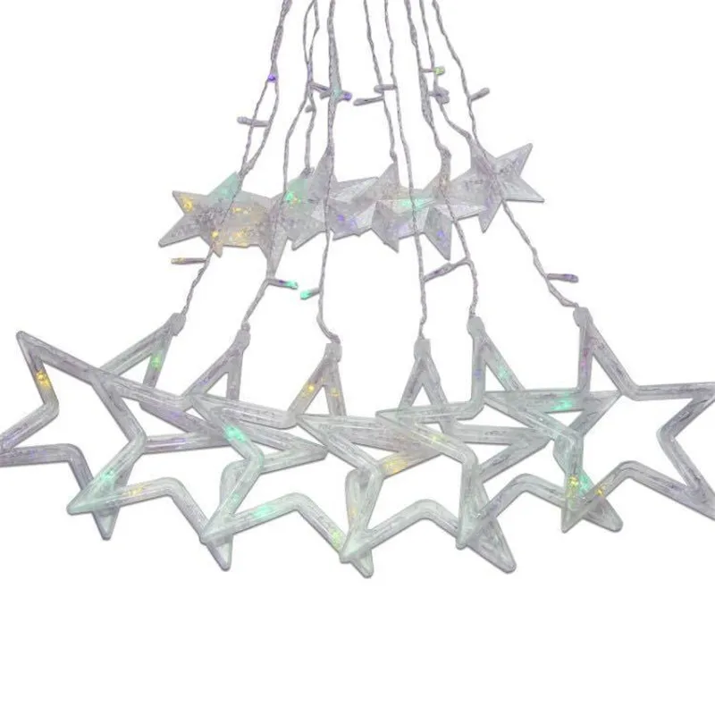 Luces de Navidad al aire libre CHASANWAN 220 V 12 estrella lámpara Luces Led decoración Luces Led Decoracion Navidad Lichterkette Luces de Navidad al aire libre CHASANWAN 220 V 12 estrella lámpara Luces Led decoración Luces Led Decoracion Navidad Lichterkette