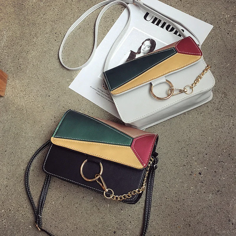 

LUDESNOBLE Luxury Handbags Women Bags Designer Bags for Women Messenger Bags Patchwork Chains sac femme de marque de luxe