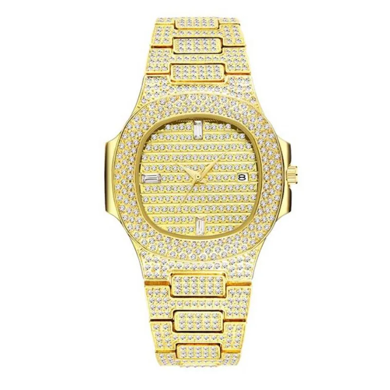 

New high-end fashion calendar for couples with zircon watches full of stars waterproof quartz watches