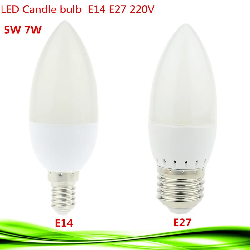 1pair Small Light Bulb Incandescent 7w Chandelier Candle