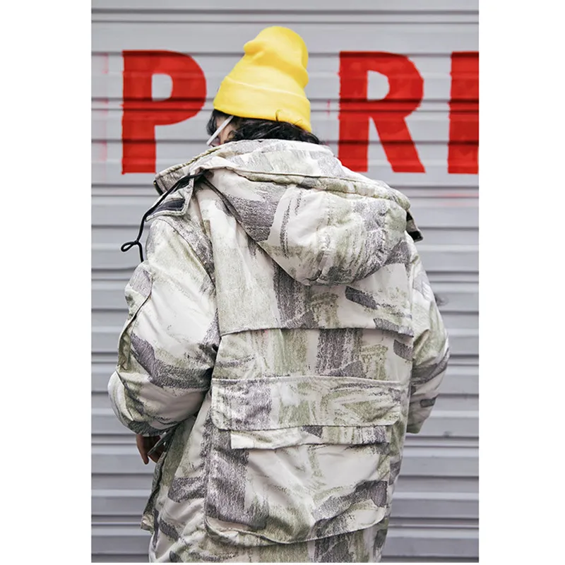 Parka Lâche Survêtement D'hiver Capuche camouflage Taille Femmes Veste Chaud Ouatée Camouflage Manteau À Black Mode De Hip Hop Plus Coton La 4wnWUqWxzO