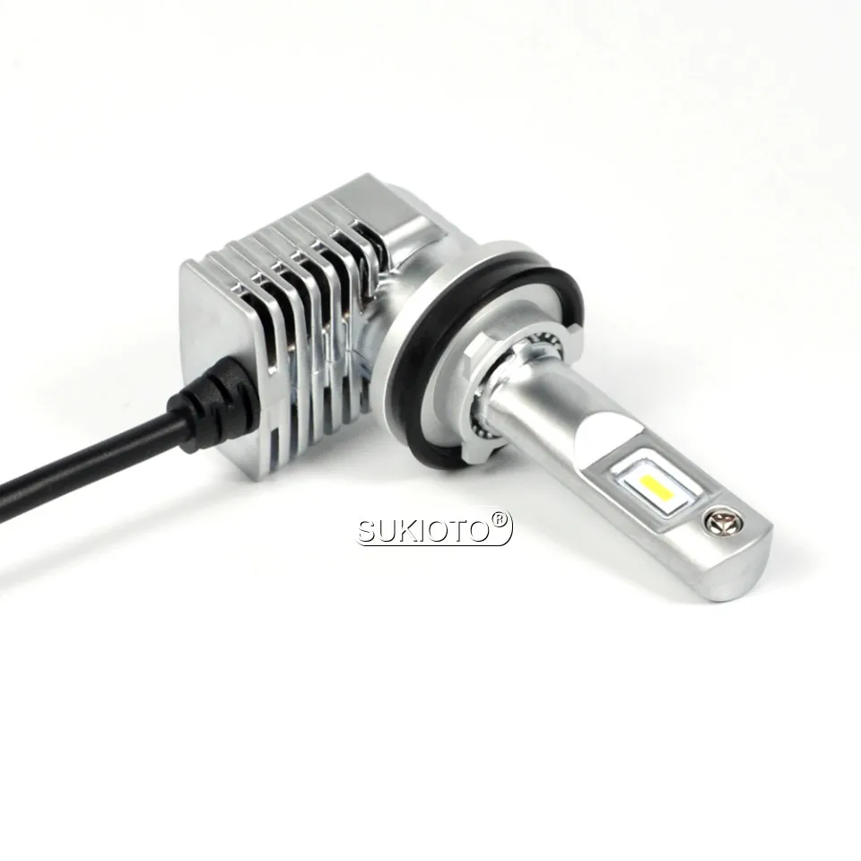 SUKIOTO 2PCS LED Headlight H7 H11 H8 HB4 HB3 9004 5202 H16EU Auto Headlamp Bulbs 5 Patent LED 6500K 40W Car Styling accessories (6)