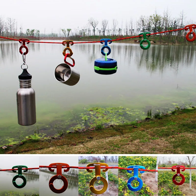 

1 Pcs Multifunction Aluminum Alloy Rope Hanger Outdoor Camping Tent Paracord Survival Buckle Travel Kit Tool shop XR-Hot
