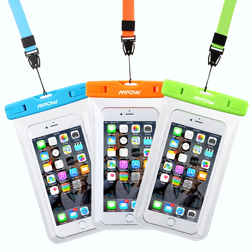 3PCS Mpow Swimming Waterproof Bags Universal Smartphone Pouch Case 1
