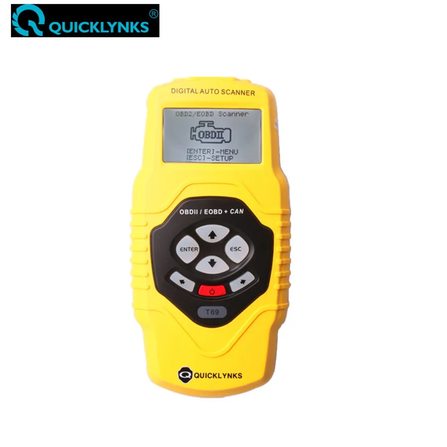 QUICKLYNKS T69 OBDII Автомобильный сканер диагностический инструмент OBD2 кода