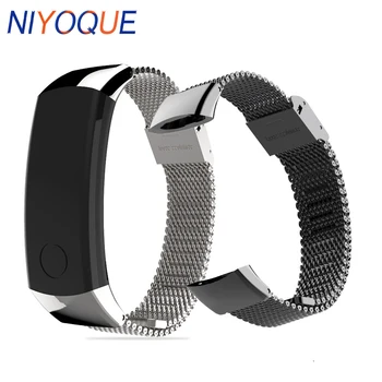 

NIYOQUE Strap for Huawei Honor 3 Milanese Stainless Steel Bracelet Quick Release Strap Honor band 3 Smart Watch Wristband