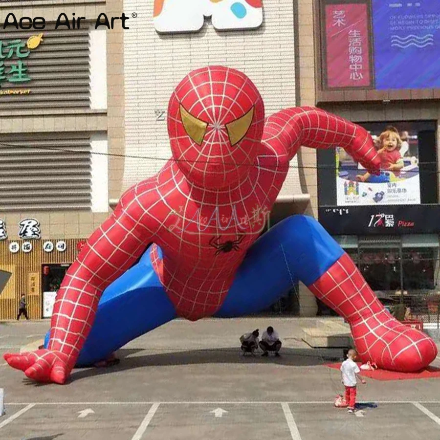 

Customized inflatable spiderman cartoon model ,outstanding decorative cartoon model for promotion and fun games