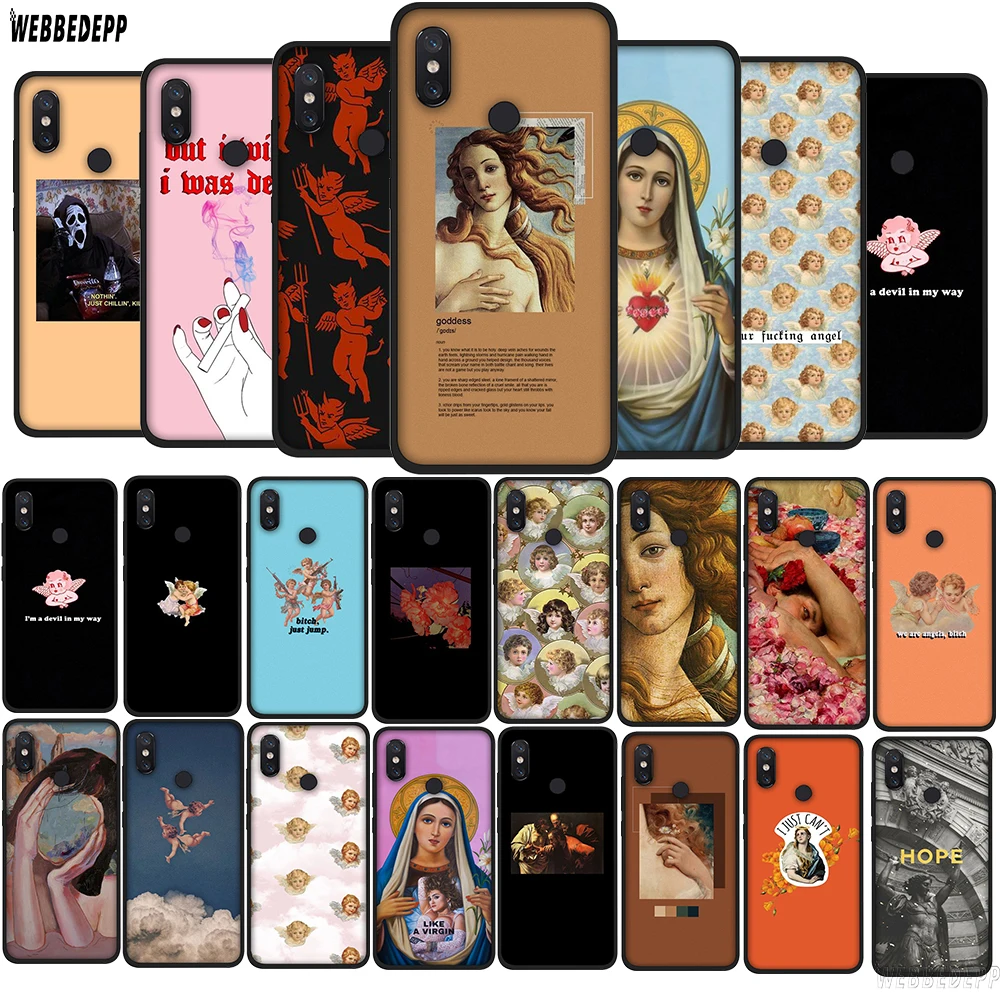 Силиконовый чехол Devil angel из ТПУ для телефона Xiaomi Redmi 7A 8A K20 Note 8 Mi 9T A3 Pro мягкий