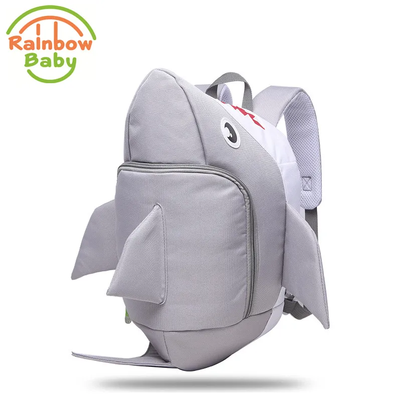

Rainbow Baby 3D Model Shark Kids & Babys Bags Anti Lost School Bags for 2-8 Years Boys and Girls Bagpack Waterproof Backpack