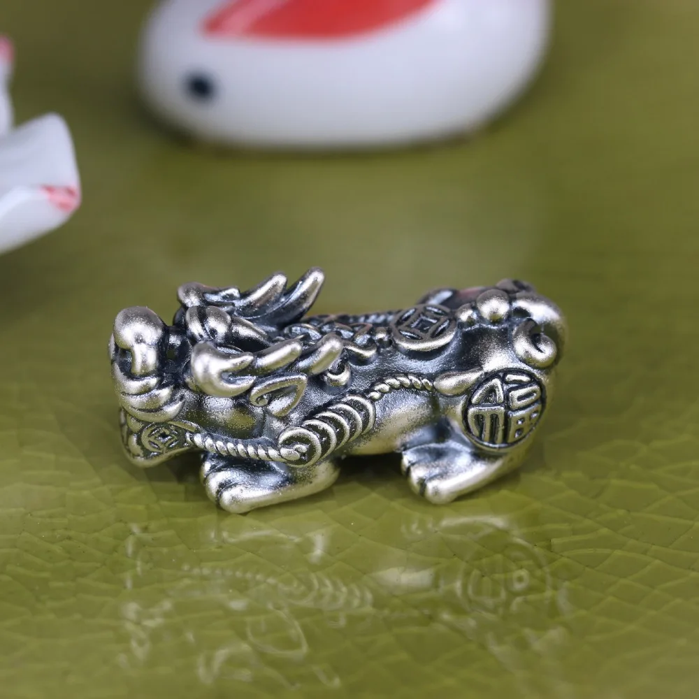3D 999 серебряные бусины Fengshui Pixiu, чистое серебро, счастливый зверь, ювелирные бусины, символ удачи, бусы, хорошие для богатства и семьи
