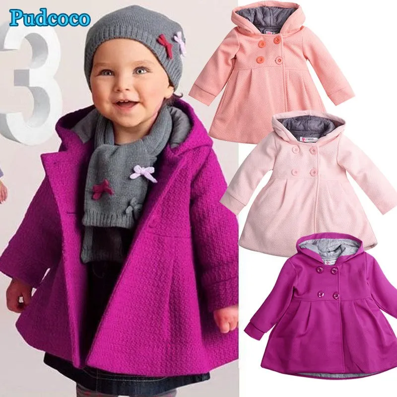 

Pudcoco 2019 Brand New Baby Girls Jacket 2017 Winter Jacket For Girls Coat Kids Warm Hooded Age 6M -3Y