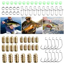 Рыболовные грузила набор латунь грузило веса крючки поворотное кольцо разъем с Рыбалка снасти Box Pesca карп
