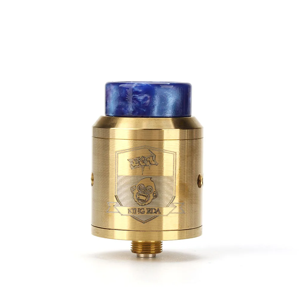King V3 RDA Glod Атомайзер с катушкой для отца короля RDA, диаметр 24 мм, регулируемый поток воздуха 810, с баком BF Squonk Pin для электронной сигареты, кальяна, коробка, мод - Цвет: King V3 RDA Glod