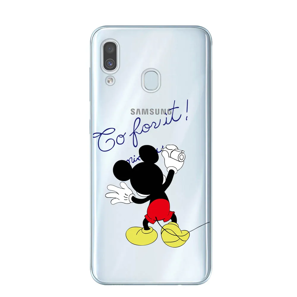 Чехол Minnie для samsung Galaxy A50 A505 6,", Мягкая силиконовая задняя крышка из ТПУ для телефона samsung A10 A20 A30 A40 A50 A70, чехол-бампер