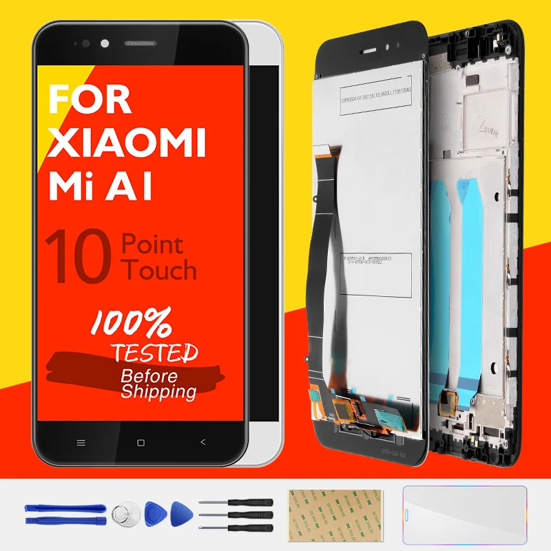 ЖК дисплей и дигитайзер для Xiaomi Mi A1 с рамкой сенсорный экран панель 5X запасные