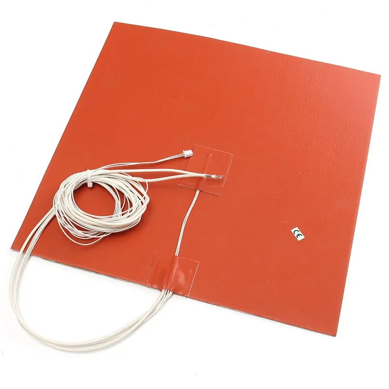 

1 Pcs Orange 30X30CM 750W 220V Silicone Heater Bed Pad Thermistor For 3D Printer