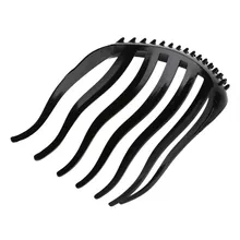 Черные женские вставки для объема, зажим для конского хвоста, расческа для волос