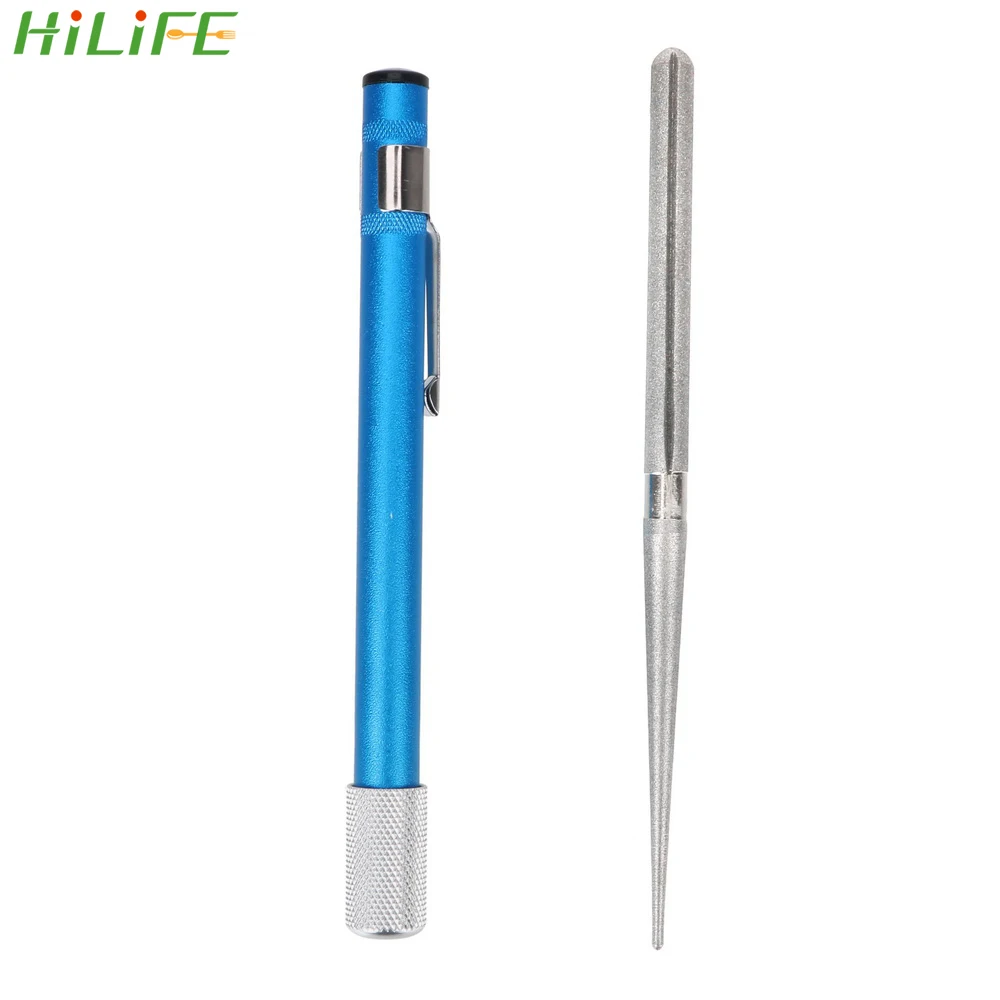 

HILIFE For Fishhook Knife Knife Sharpener Multi Purpose Pen Shape Grindstone Diamond Plated Carbon Steel Outdoor Tool 1 piece