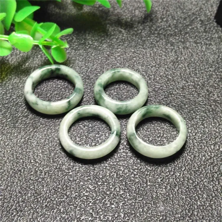 Модный бутик jadeite flowery finger ring Myanmar Jades tttt Waxy видов цветочное зеленое кольцо 16-20 мм
