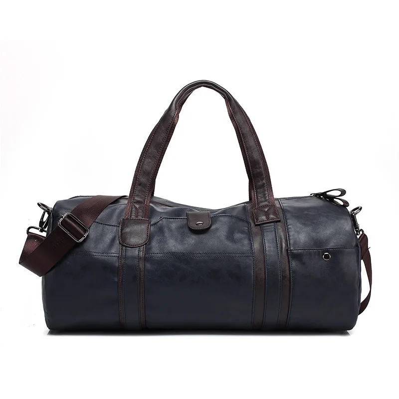 

Men Fashion High End Pu Leather Travel Bags Large Capacity Vintage Portable Luggage Luxury Hand Travel Duffle Male Big Handbag