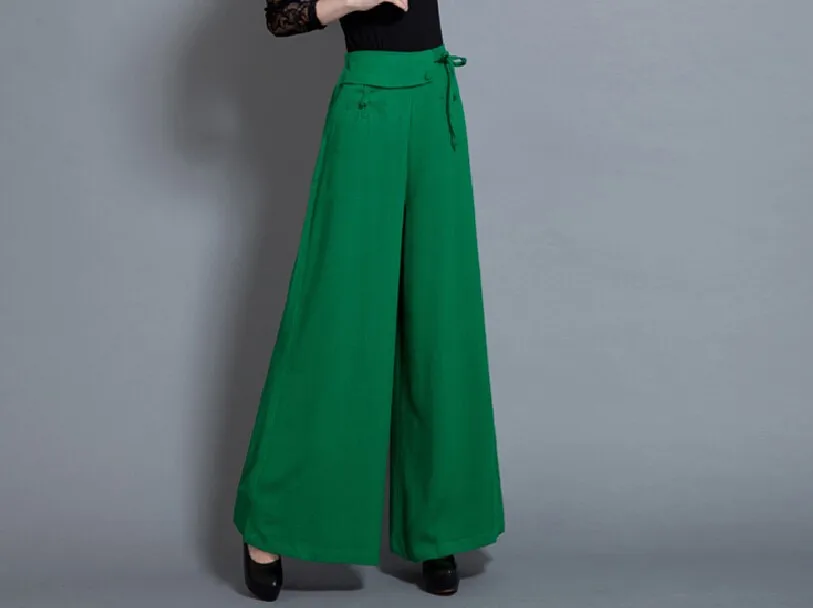 Хлопок белье Штаны для женщин большие размеры свободные штаны сплошной цвет Balck с эластичной талией женские брюки с высокой талией yys0511